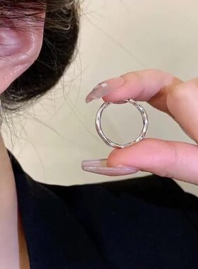 欧美夸张个性大圆圈耳环女轻奢感耳圈时尚气质百搭简约耳环耳饰品