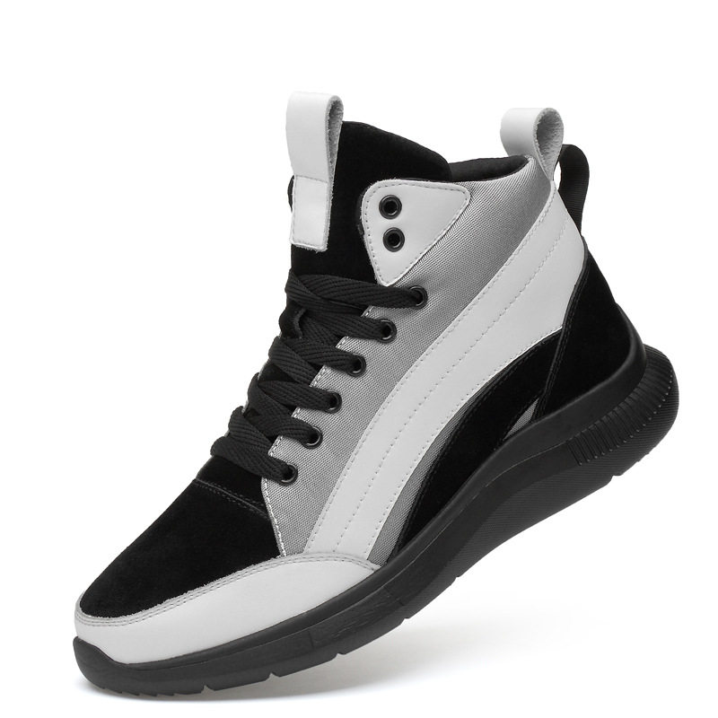 男士新款休闲运动鞋系带套脚鞋棉布内里MD鞋底中帮潮鞋37--44