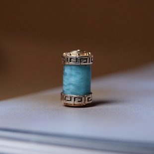 天然原矿绿石14k镶嵌孔道精品文玩纯手工念珠项链百搭一图一物