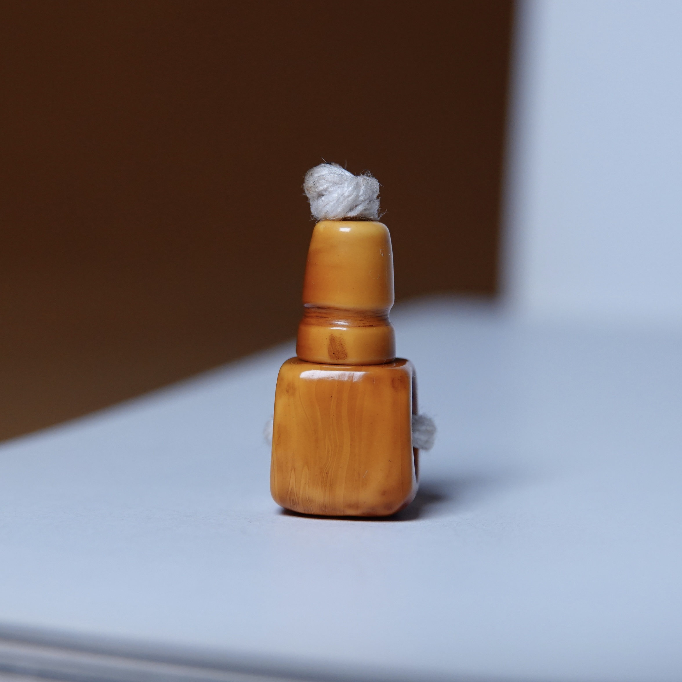 牧区老密胺分体式三通佛头超润大孔道文玩纯手工佛珠束尾百搭配饰