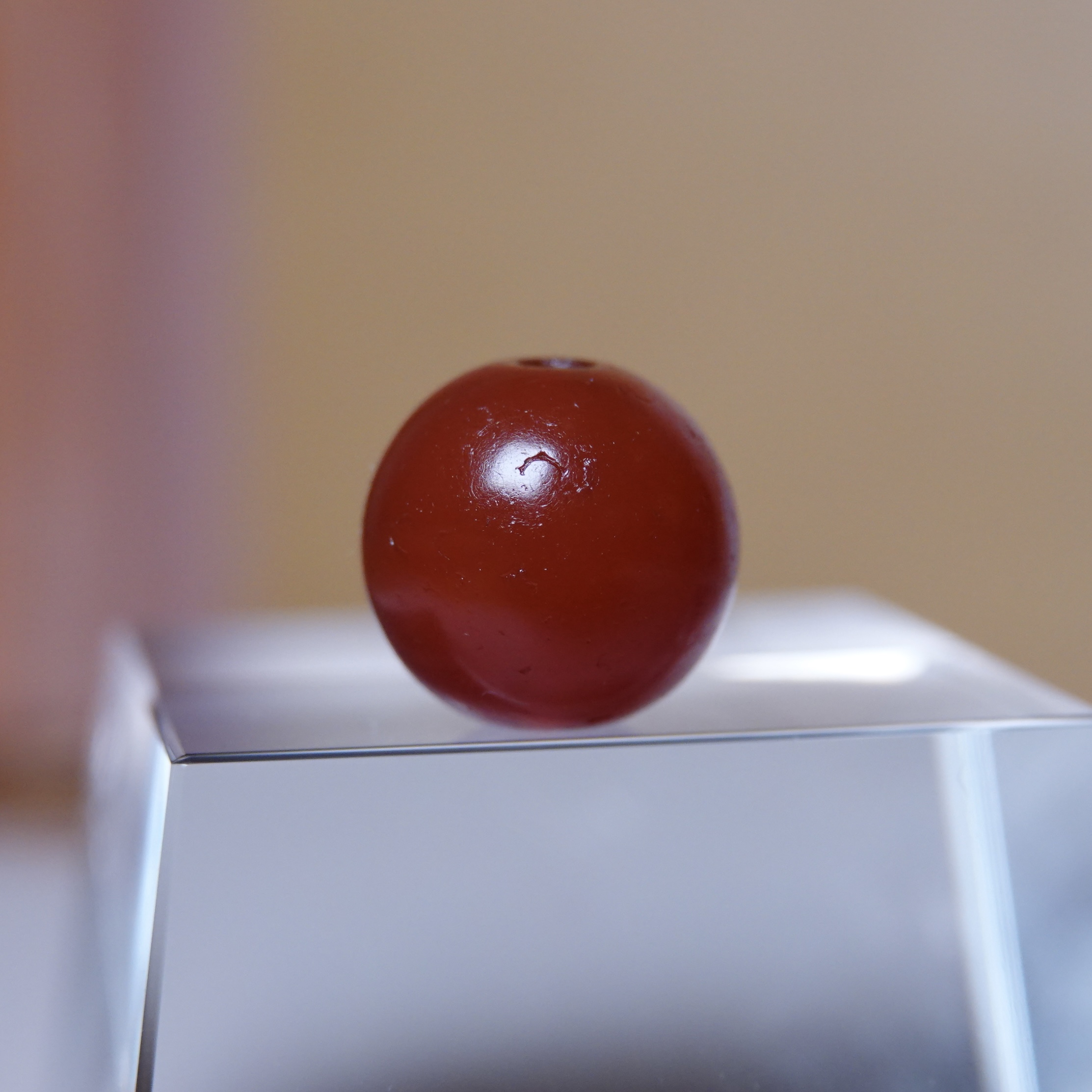 清代玛瑙圆珠风化明显全品大孔道百搭文玩DIY念珠手串配珠配饰