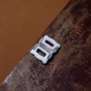 西域白物老白螺藏式经书扣随身挂件文玩纯手工DIY念珠侧挂配饰