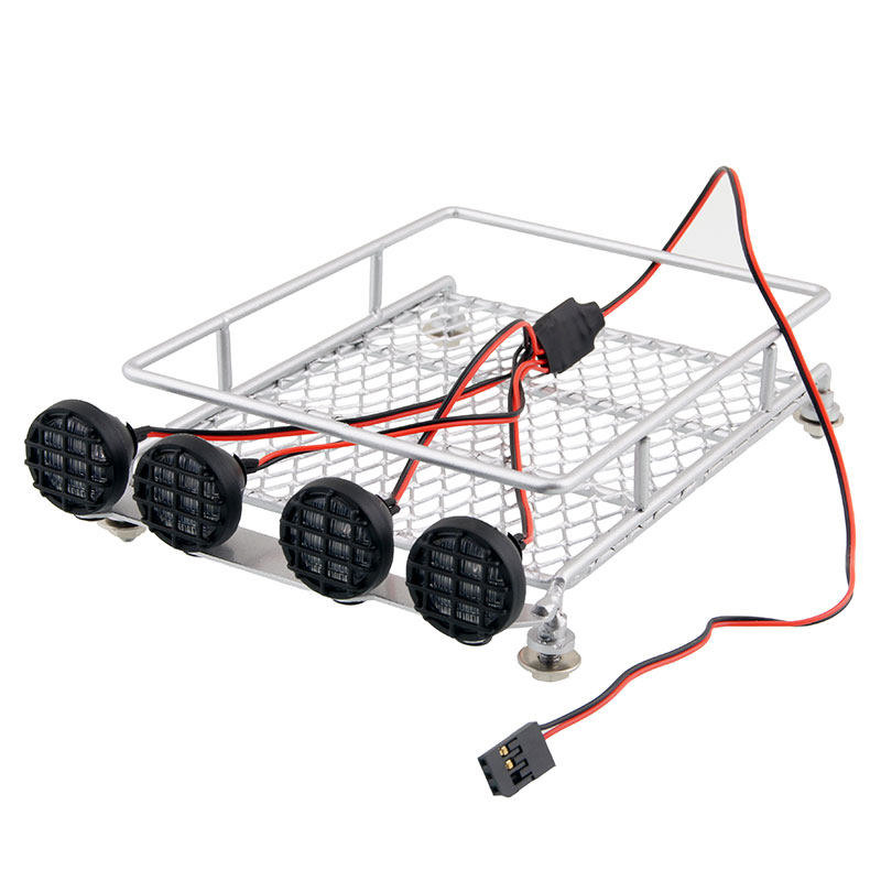 1：10 模型攀爬车仿真硬壳车顶 仿真金属行李架 射灯全套