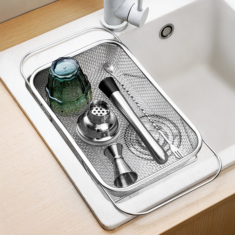 厨房洗菜沥水篮可伸缩置物架