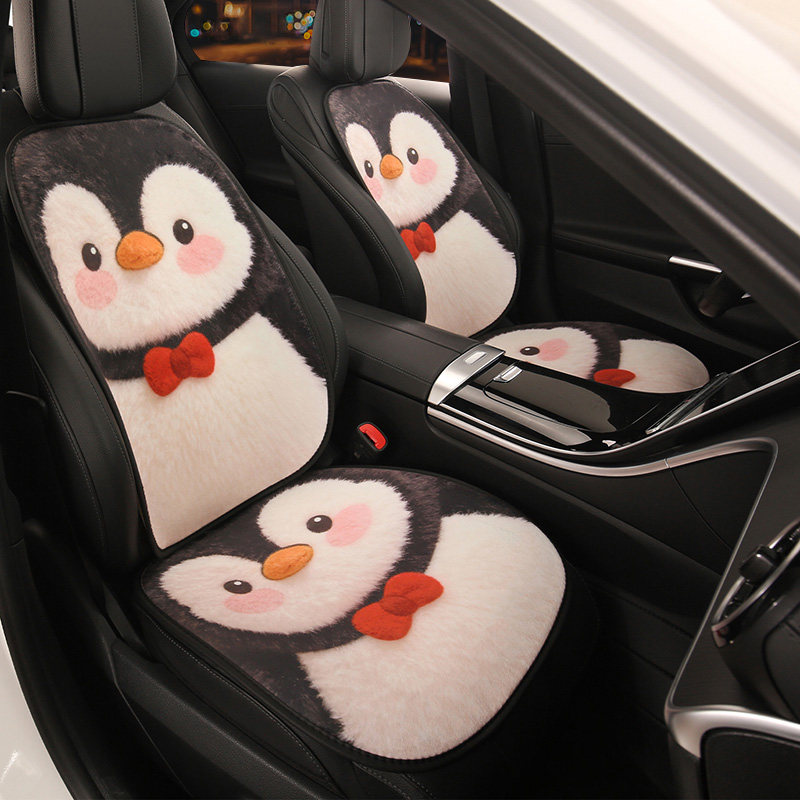 冬毛绒汽车坐垫2026新款卡通可爱企鹅保暖车座垫车载装饰座椅套女,汽车用品/电子/清洗/改装,通用座套/座垫,淘宝优惠券,粉丝福利购,淘宝优惠卷