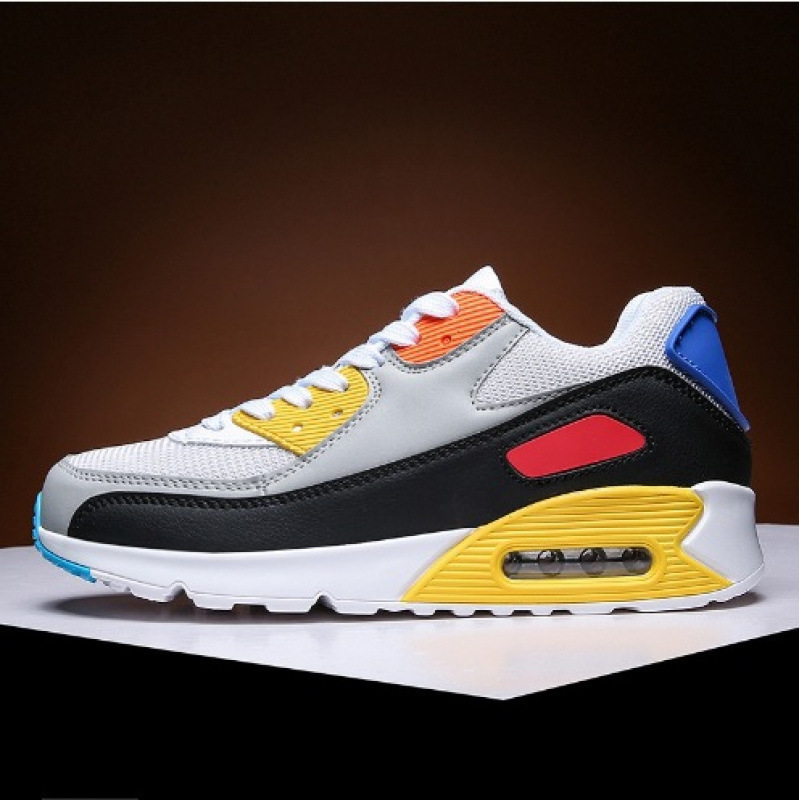 男女式复古跑步鞋春季低帮皮面双网气垫缓震休闲阿甘运动鞋慢跑鞋