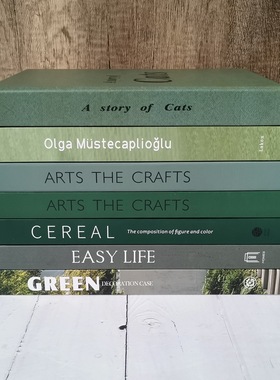 绿色样板房仿真书摆件道具书