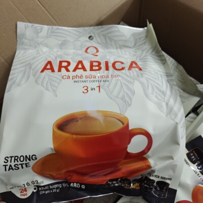 越南Q牌咖啡速溶三合一 ARABICA阿拉比卡coffee休闲饮品24条480g