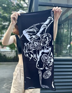 第一届自由式滑板大赛限量款纪念毛巾 运动柔棉毛巾 涅槃滑板