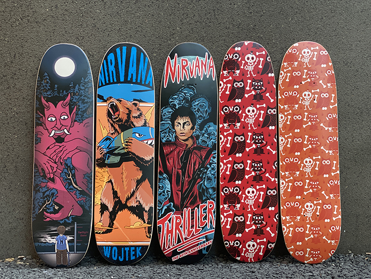 25复古涅槃滑板自由式滑板光板板面儿童成人无限滑板山本勇