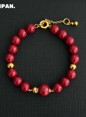SAMPAN[方枪枪同款]福禄来朱砂葫芦串珠手串手链红色转运新年礼物