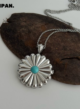 SAMPAN小众雏菊之镜毛衣链女