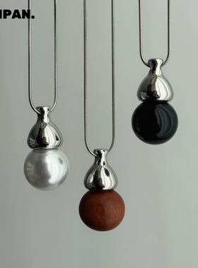 SAMPAN小众设计复古葫芦吊坠项链女小众设计感毛衣链颈链秋冬新款