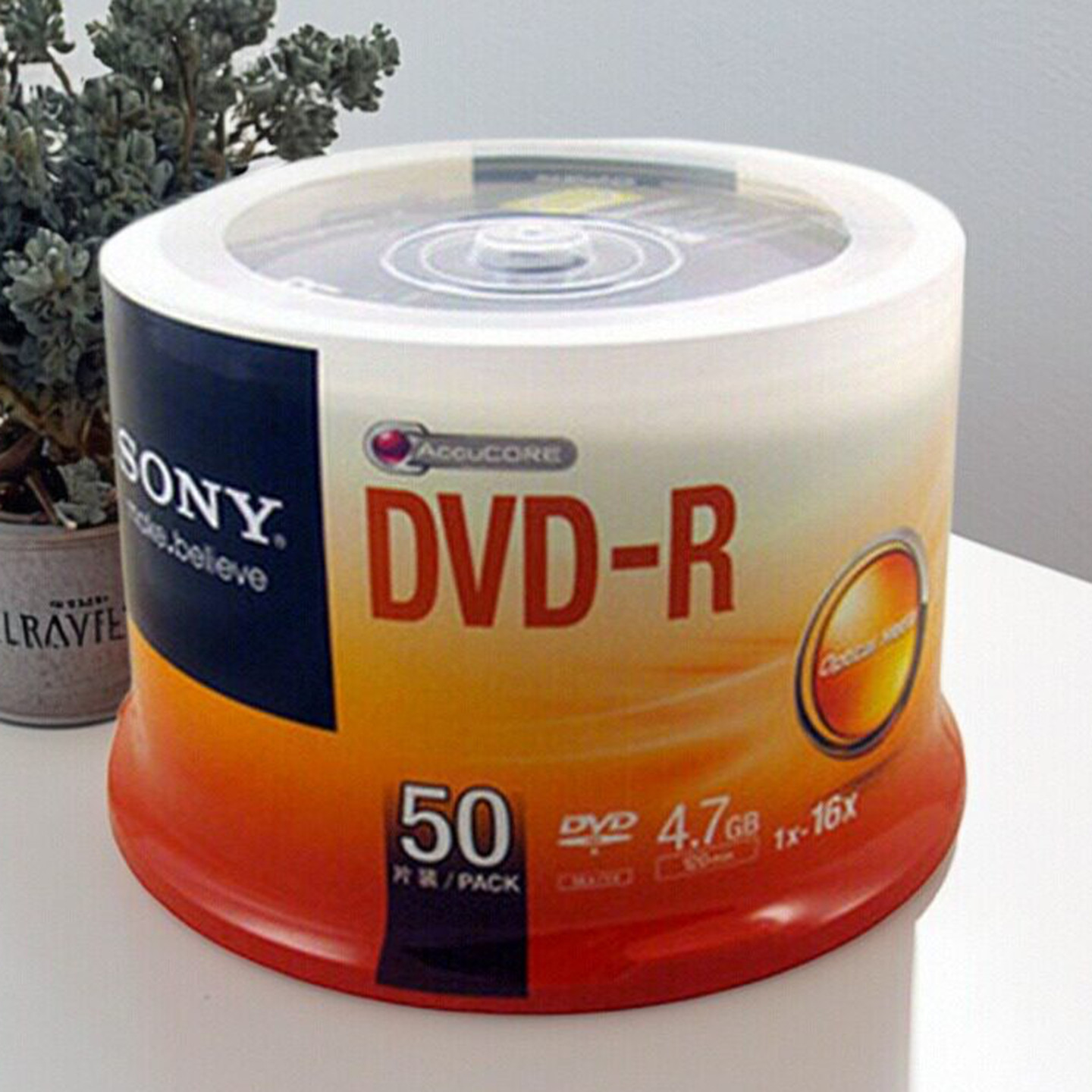 原装Sony索尼DVD-R+R光盘16X 4.7GB视频高清数据安全CD空白刻录盘