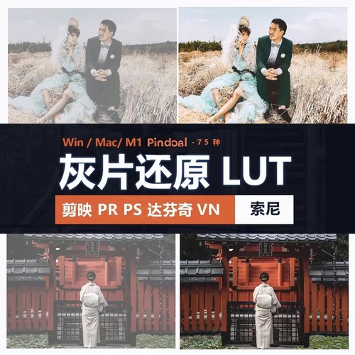 索尼灰片还原LUT预设HLG/slog2/slog3视频图片709通用log剪映PR