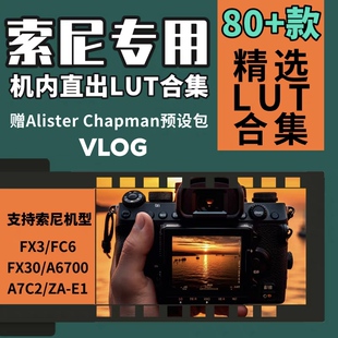 索尼机内直出lut人像A6700、FX3、FX6、A7C2、ZVE1电影感调色预设