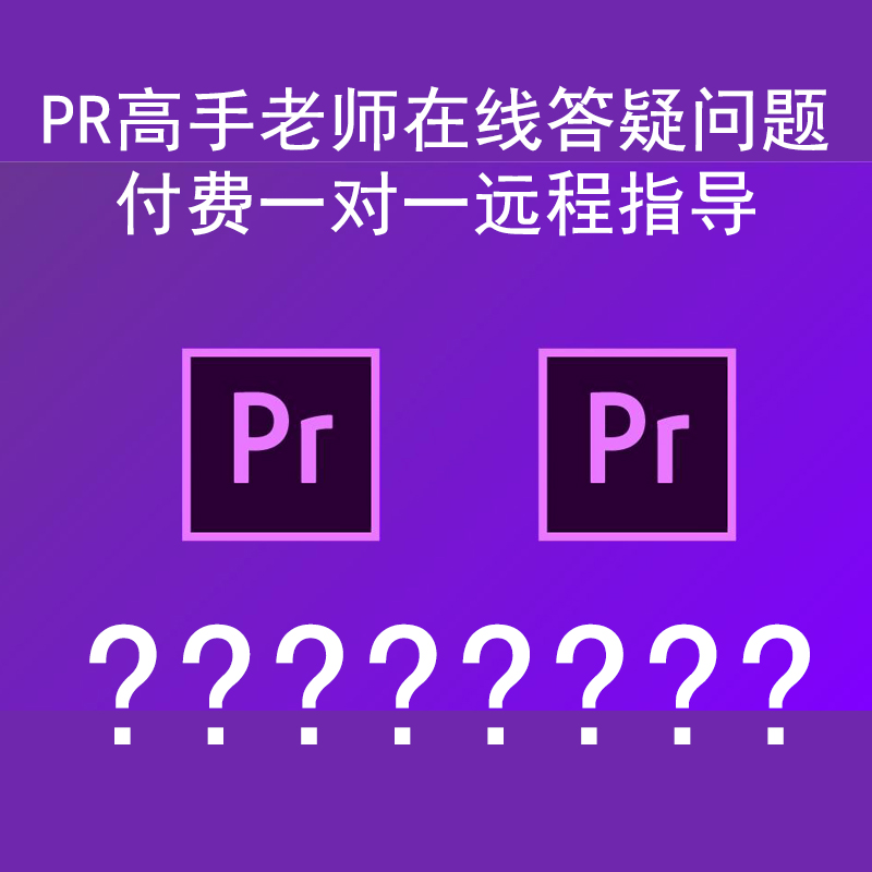 pr高手老师在线答疑技术问题解决付费咨询一对一远程指导premiere