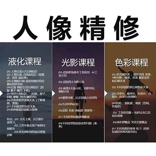 张路vip课程PS后期人像精修视频教程课件液化素材photoshop修图