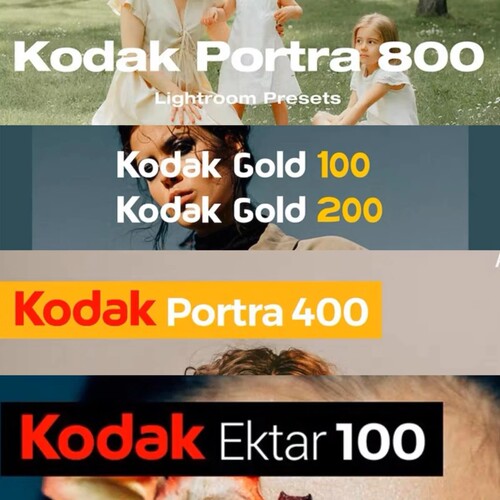 柯达金预设包Gold100/200柯达炮塔Portra400/800人像预设Ektar