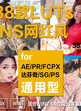 finalcutprox调色插件vlog视频剪辑ins网红风lut滤镜包pr/fcpx
