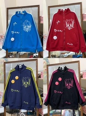 blurredbear原创宅萌系亚文化动漫感二次元立领秋冬宽松百搭外套