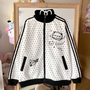 Blurredbear原创百搭宅萌立领卫衣女百搭日常秋冬长袖 外套 二次元