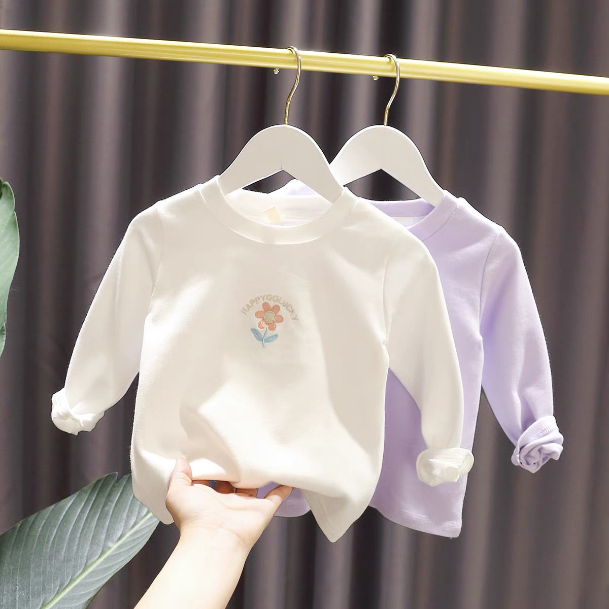 2024春秋款婴儿童秋纯棉长袖T恤