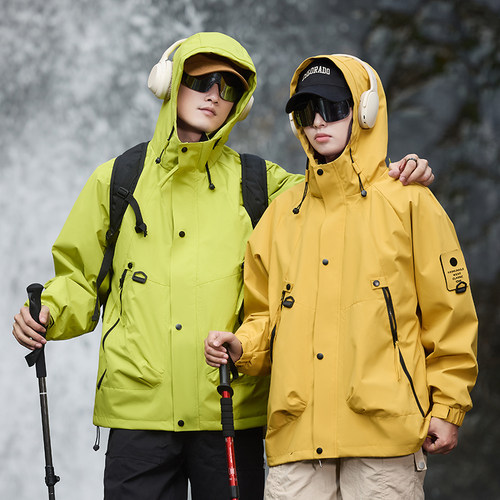 连帽三防软壳冲锋衣登山骑行