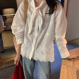 SUSAN-26年早春上新韩系气质重工刺绣小衫DT078