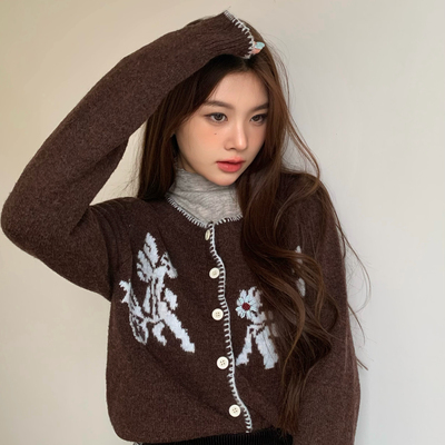 grapestone 葡萄籽-古款显瘦气质羊毛开衫保暖毛衣（含20羊毛）14