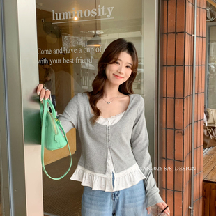 SUSAN 2827s 怦然心动～韩系重工气质温柔假两件小衫