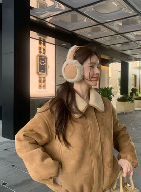 Hand made-复古风加绒舒适百搭羊毛外套（含100羊毛）25337