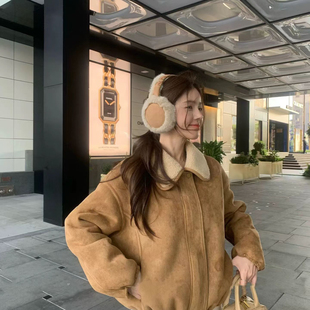 Hand made-复古风加绒舒适百搭羊毛外套（含100羊毛）25337