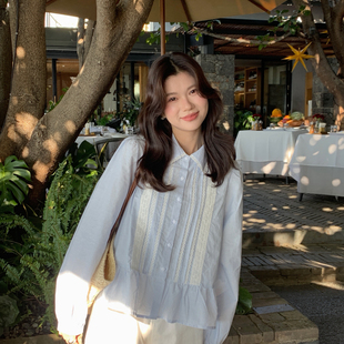 SUSAN-26年早春设计款娃娃领竖条小衫TW881