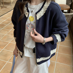 SUSAN 韩系花边设计感百搭卫衣外套MT290 26年早春设计师款