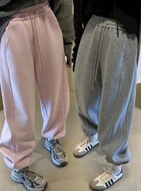 CHILLING24丘林-冬上新松紧腰纯色加绒卫衣裤YS1-34K163