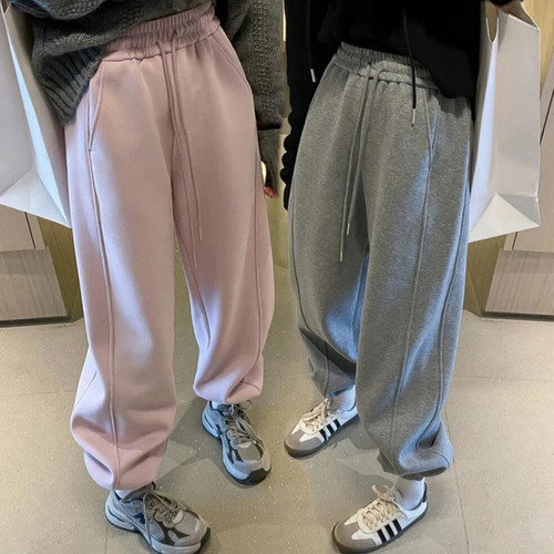 CHILLING24丘林-冬上新松紧腰纯色加绒卫衣裤YS1-34K163