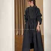 含100羊毛 SLN L7178 羊毛外套 配腰带 荐简约百搭款 一粒扣长款