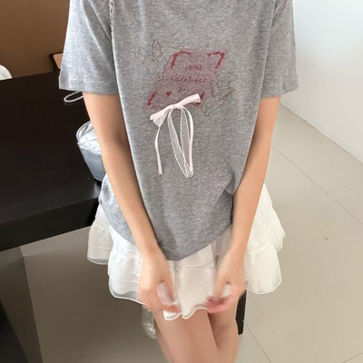 sunrise-26夏上新翅膀小兔印花宽松短袖T恤97665