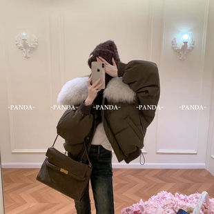 十三行羽绒服外套(配真毛狐狸毛可拆卸)(新国标95白鸭绒)77022