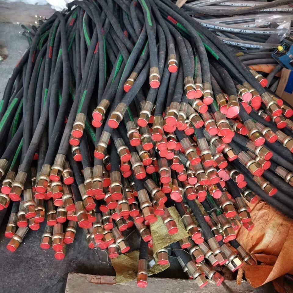 耐高压油管钢丝胶管双向油缸液压动力机液压油管各种长度加工定做