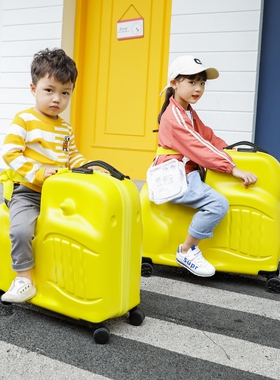 TOCHI/途智可骑卡通行李箱儿童拉杆箱骑行旅行箱可坐宝宝拖箱24寸