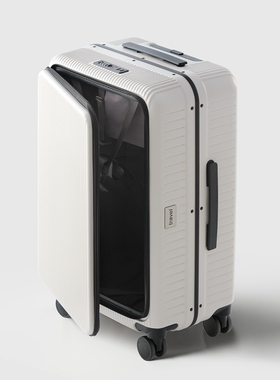 TOCHI/途智多功能拉杆箱前开口行李箱手机支架充电口杯架旅行箱20