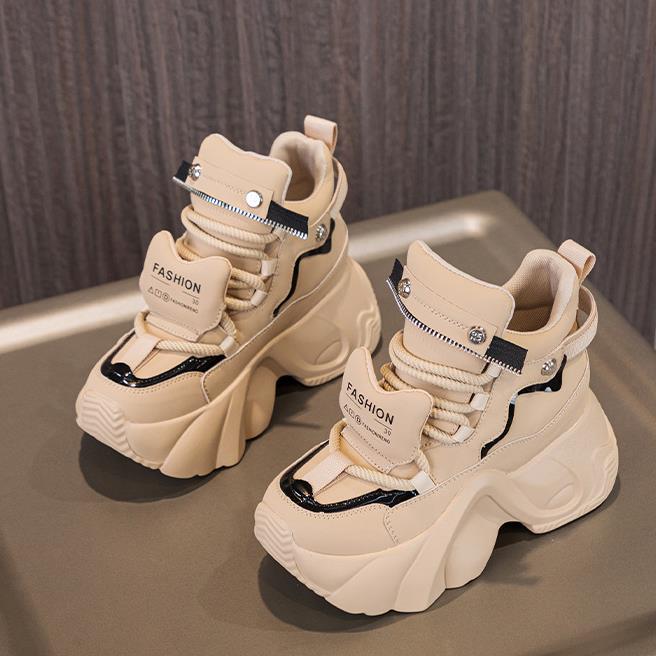 官网正品迈耐克斯真皮内增高女鞋2025秋冬季新款ins潮百搭运动鞋