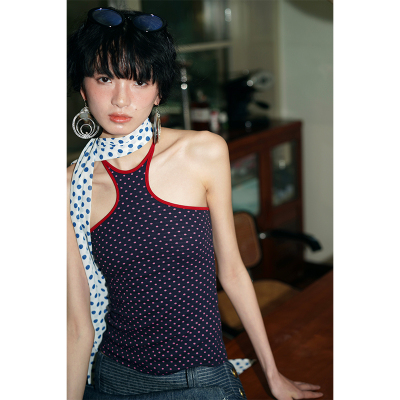 坏品味西部波点两穿修身弹力背心