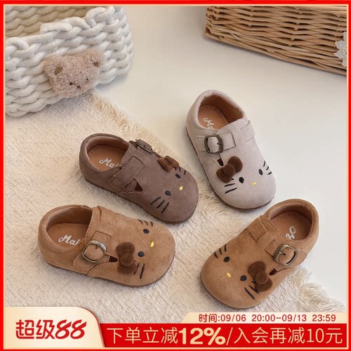 秋季女宝宝软底防滑百搭时尚皮鞋