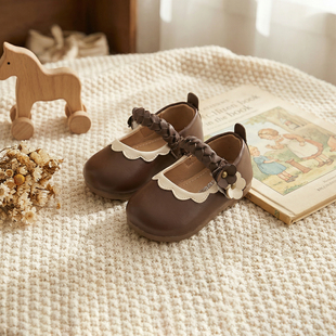 小童软底学步鞋 1一3岁宝宝洋气公主鞋 女童室内鞋 婴幼儿防滑小皮鞋