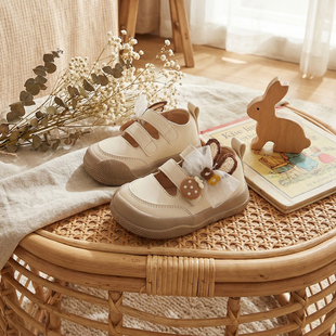 饰公主鞋 女童防滑学步鞋 子春秋软底包头鞋 玩偶装 1一3岁宝宝室内鞋