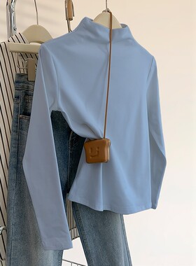 百搭半高领打底衫女秋冬2026新款加厚保暖内搭高级感德绒上衣女