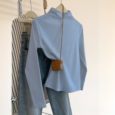 百搭半高领打底衫女秋冬2026新款加厚保暖内搭高级感德绒上衣女